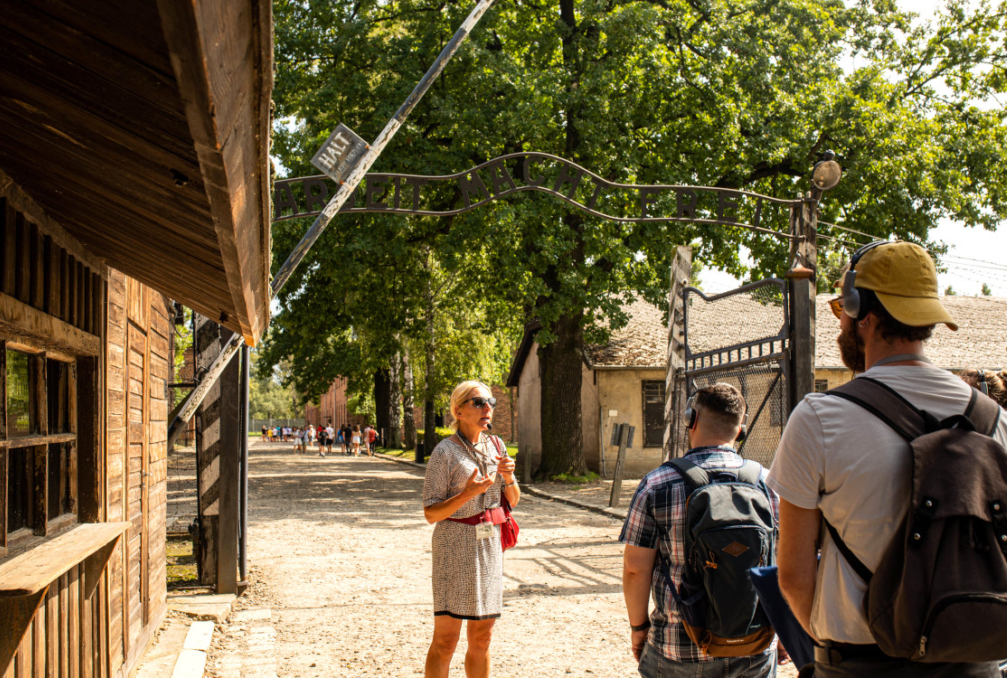 The guided tour in Auschwitz