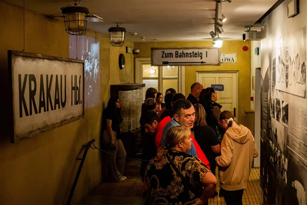 Tourists at the Schindler's Factory in Krakow